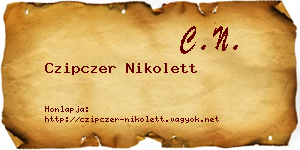 Czipczer Nikolett névjegykártya