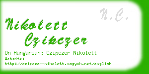 nikolett czipczer business card